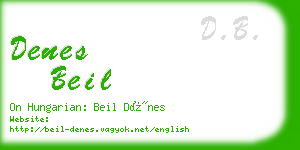 denes beil business card